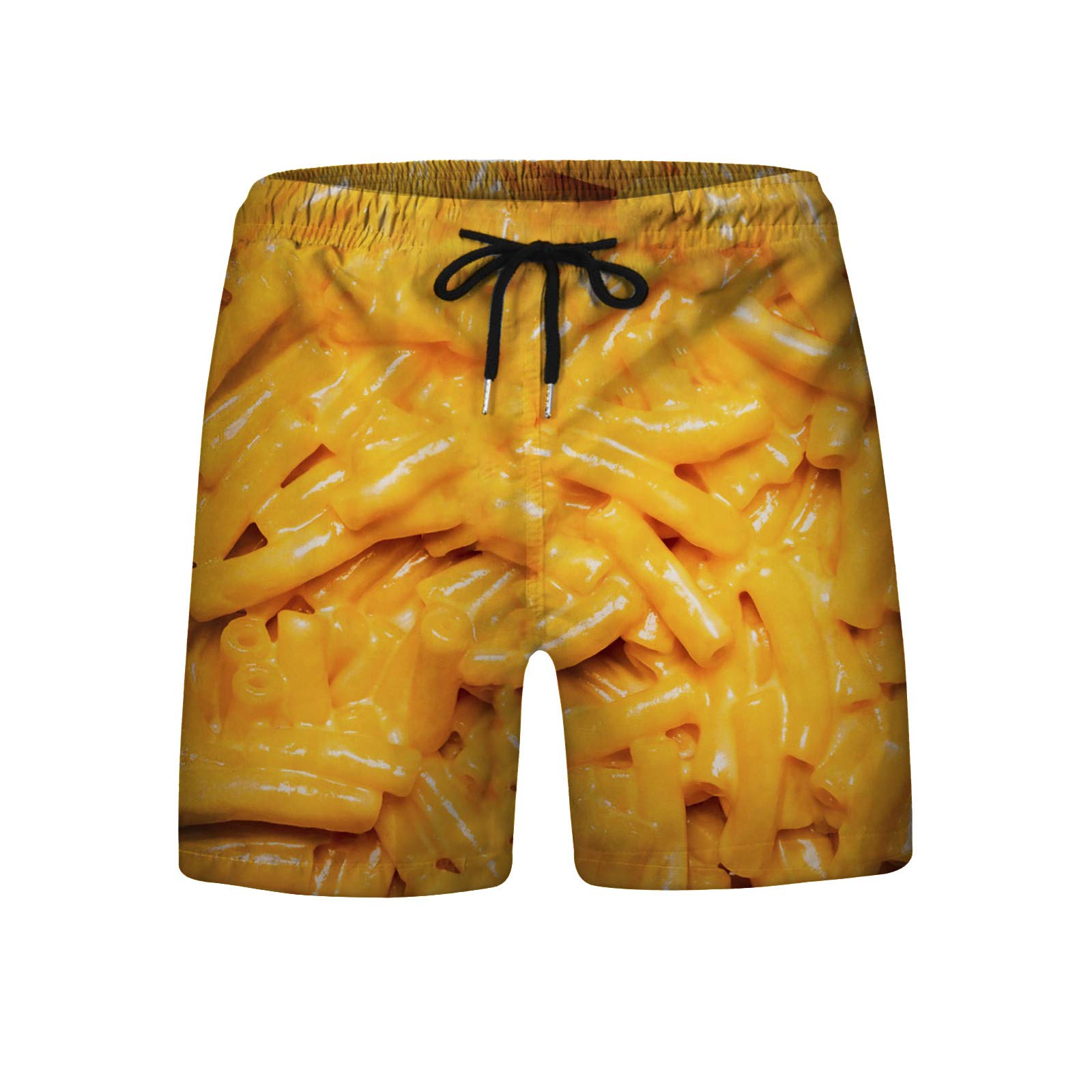 **Men's Swim Shorts - 3D Printed Beach Food Design, Quick-Dry Summer Swim Trunks for Swimming, Surfing & Outdoor Activities**