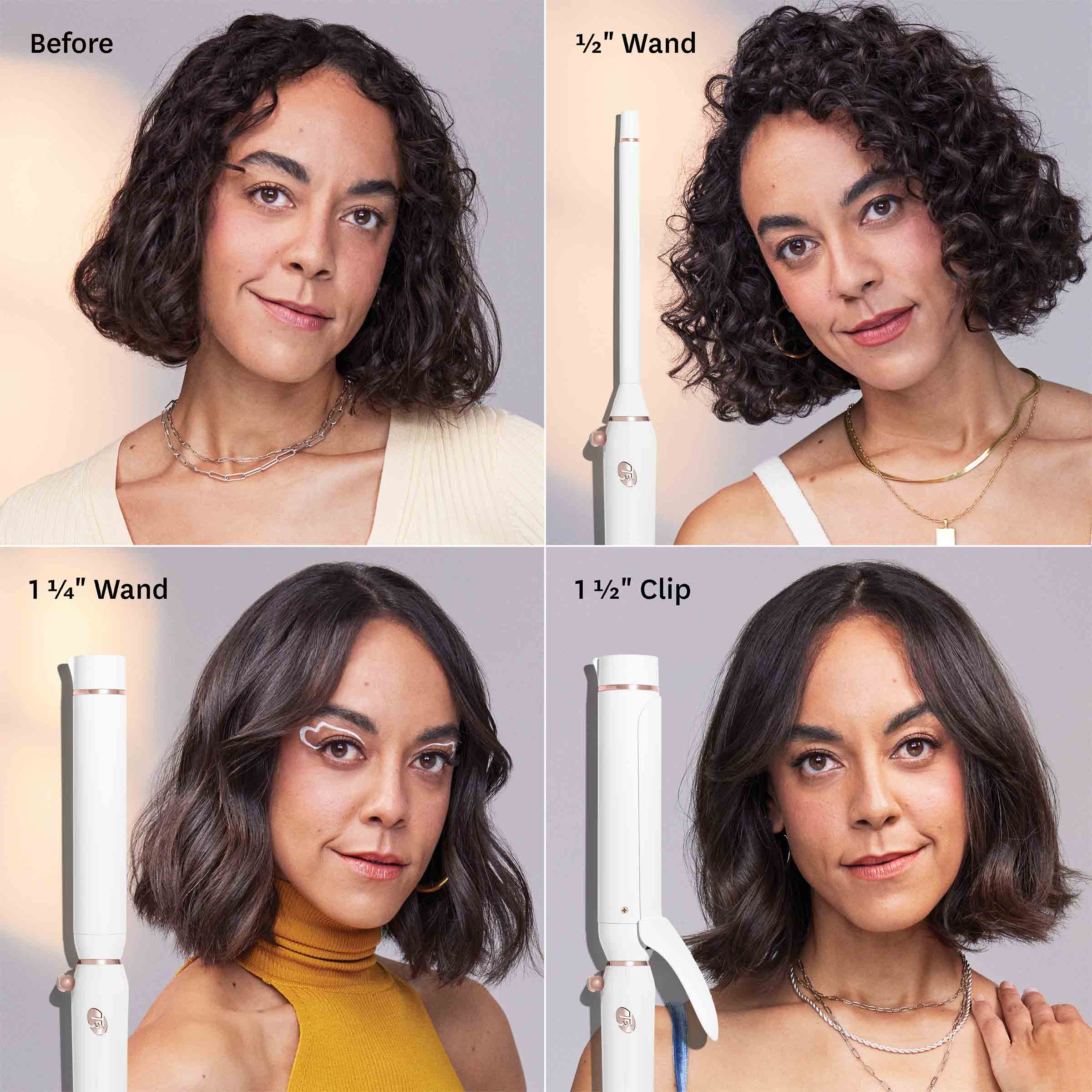 T3 Switch Kit Curl Trio - Professional Hair Curling Iron Set with 3 Barrel Sizes for Beach Waves, Loose Curls & Tight Ringlets - Perfect for Salon Styling, Home Use & Special Occasions