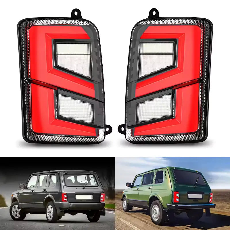 70W LED Tail Lights Reverse Lights for LADA NIVA 4X4 1995+ - E Mark Certified - Durable & Bright Replacement for Off-Road Adventures & Night Driving