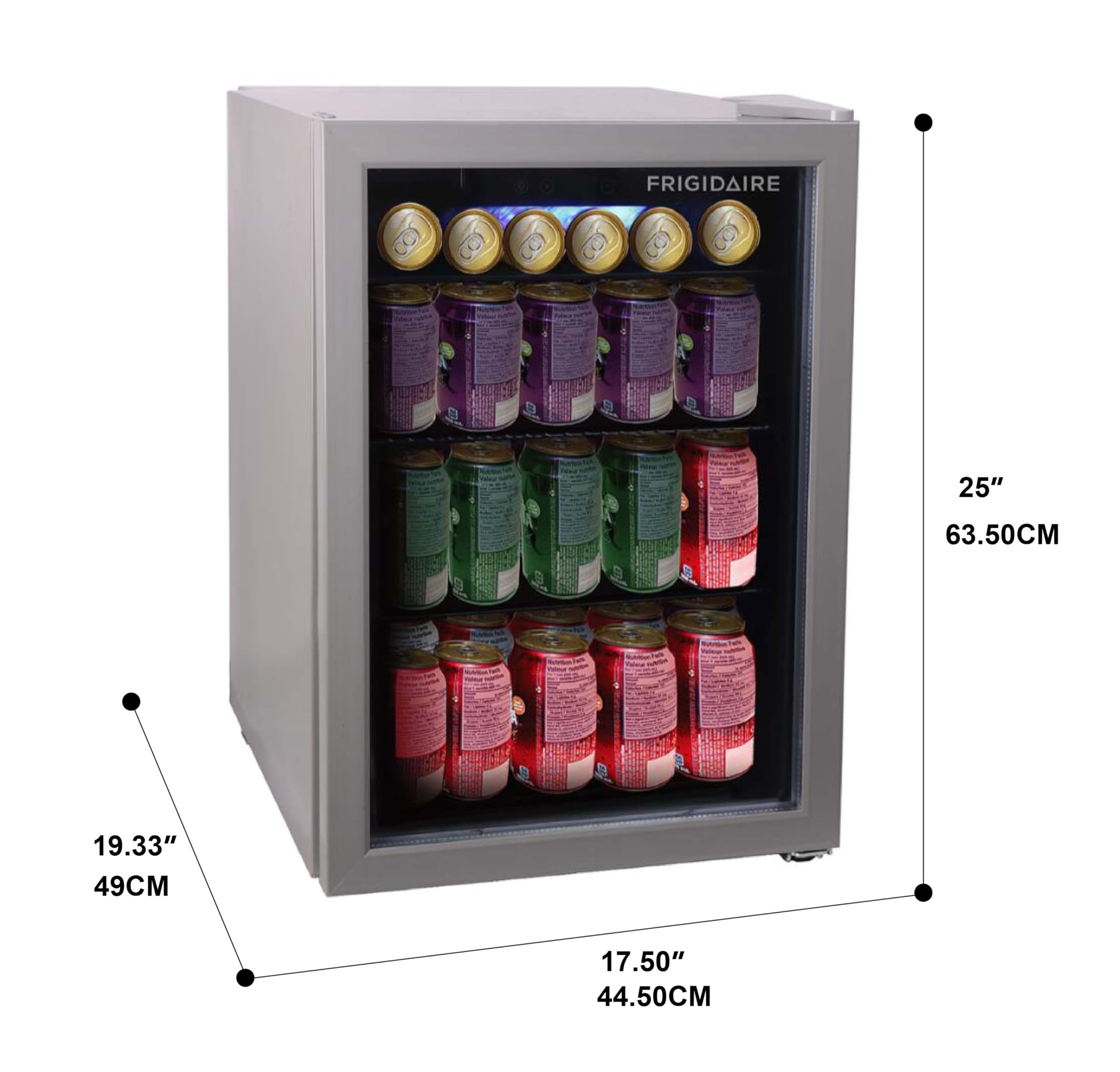 FRIGIDAIRE EFMIS9000-AMZ Freestanding Beverage Cooler Refrigerator - Holds 25 Wine Bottles or 88 Cans, Black - Perfect for Home Bar, Kitchen, Office & Entertaining