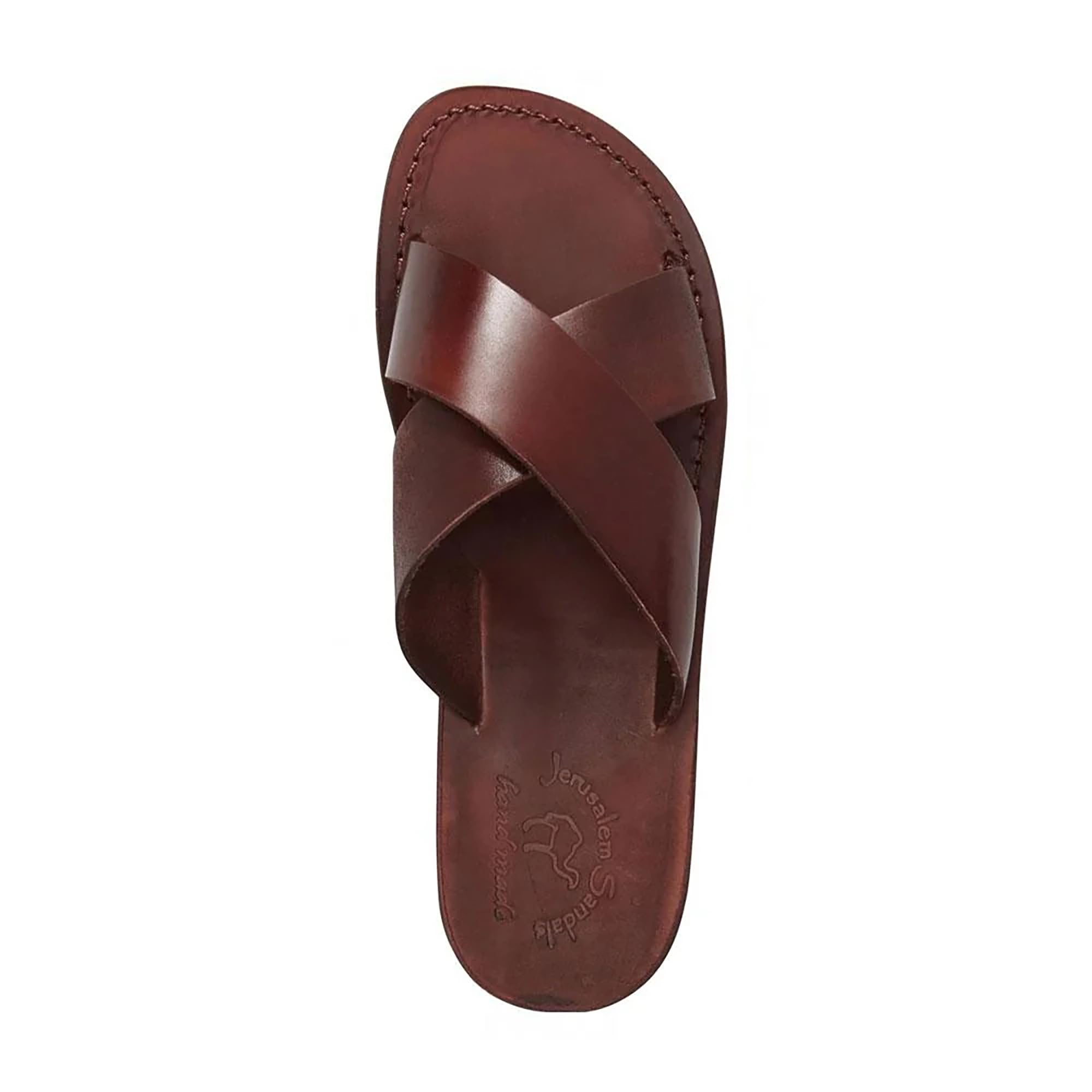 Elan Men's Leather Slide On Sandals - Comfortable Casual Summer Shoes for Beach, Pool & Outdoor Wear