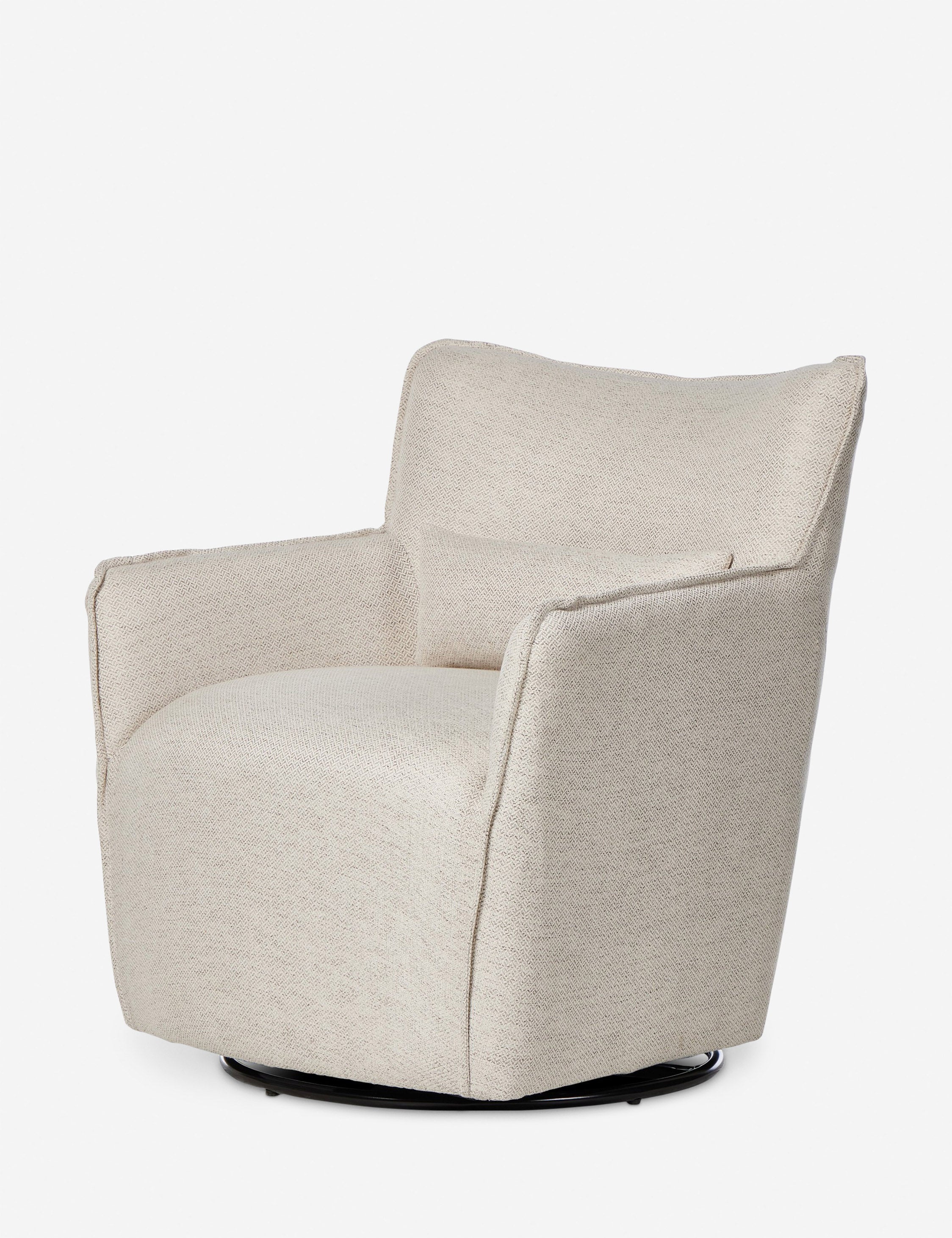 Bronwyn Swivel Chair - 360 Degree Rotating Modern Accent Chair for Living Room, Office & Bedroom - Comfortable Upholstered Lounge Chair with Sturdy Metal Base