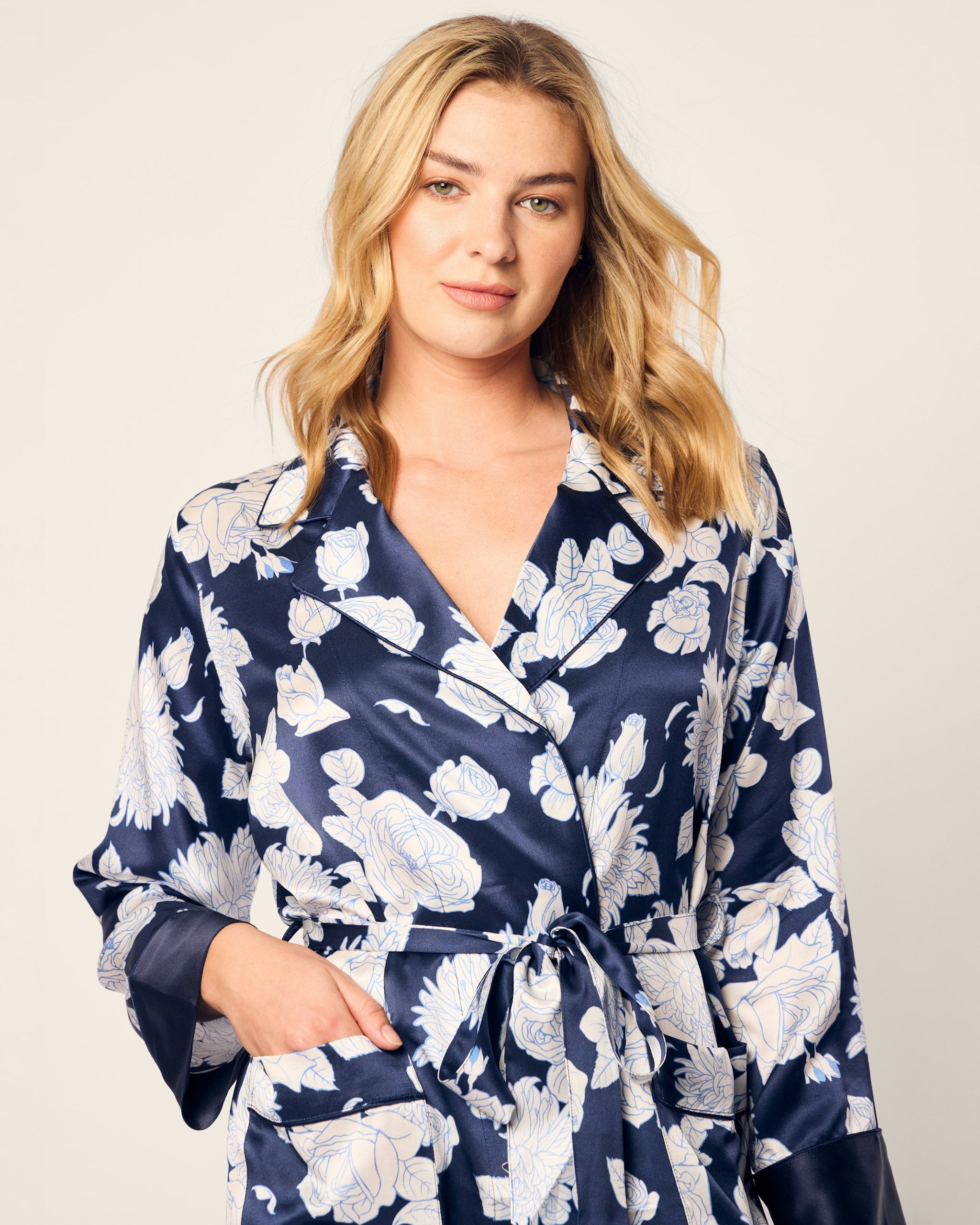 Luxury Women's Silk Robe - Elegant Floral Kimono Nightgown with Belt | Soft & Breathable Sleepwear for Spa, Bridal Shower & Relaxation at Home