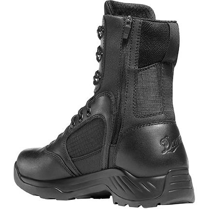 Danner Men's Kinetic Side Zip 8-Inch Black Work Boots - Waterproof Hiking & Construction Safety Shoes for Outdoor Adventures