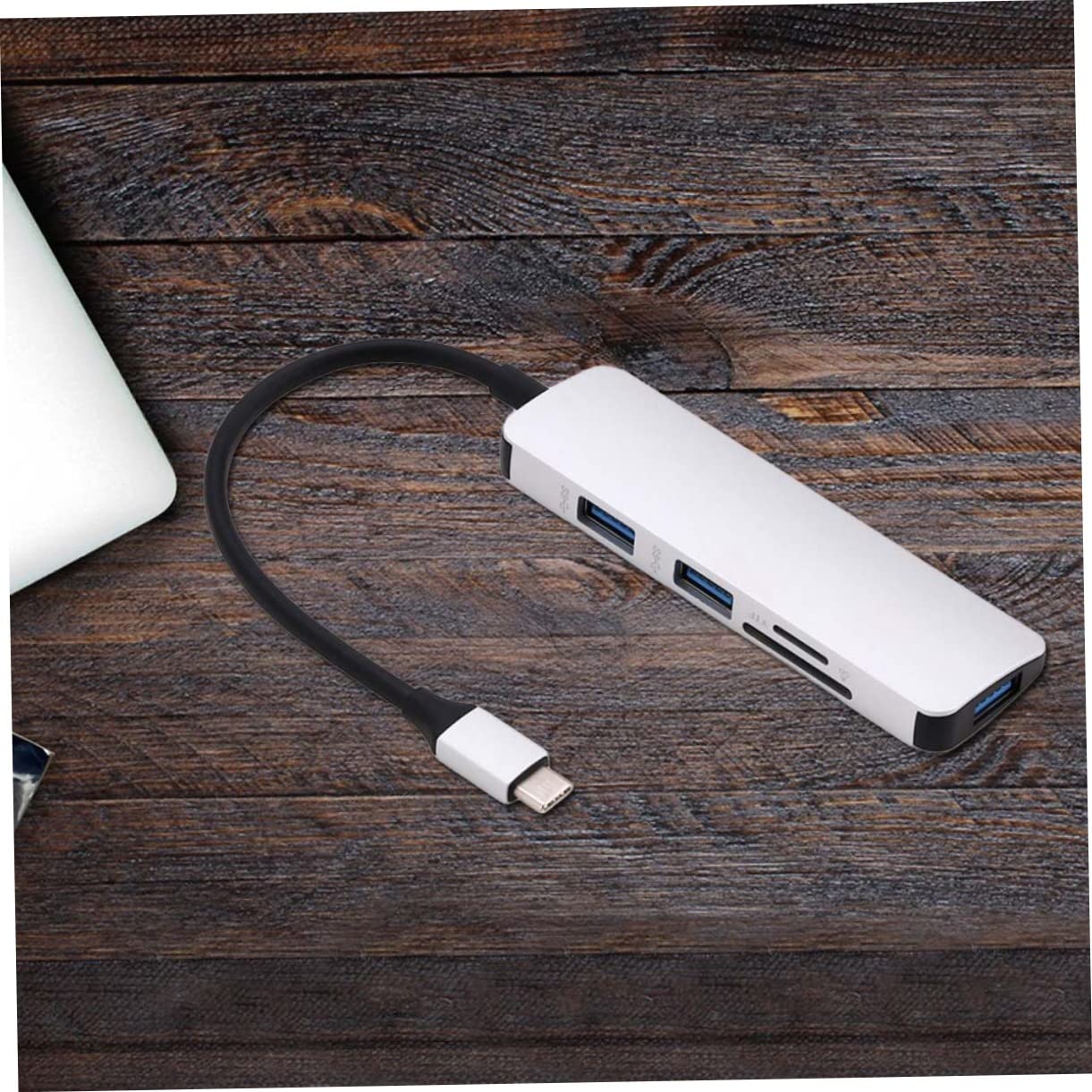 OSALADI 2-Pack USB C Hub Adapter with 5-in-1 Multi-Port (USB-C, USB-A, Ethernet, HDMI, SD/TF Card Reader) for MacBook Pro/Air, Dell, HP Laptops - Portable USB Hub for Work, Travel & Home Office
