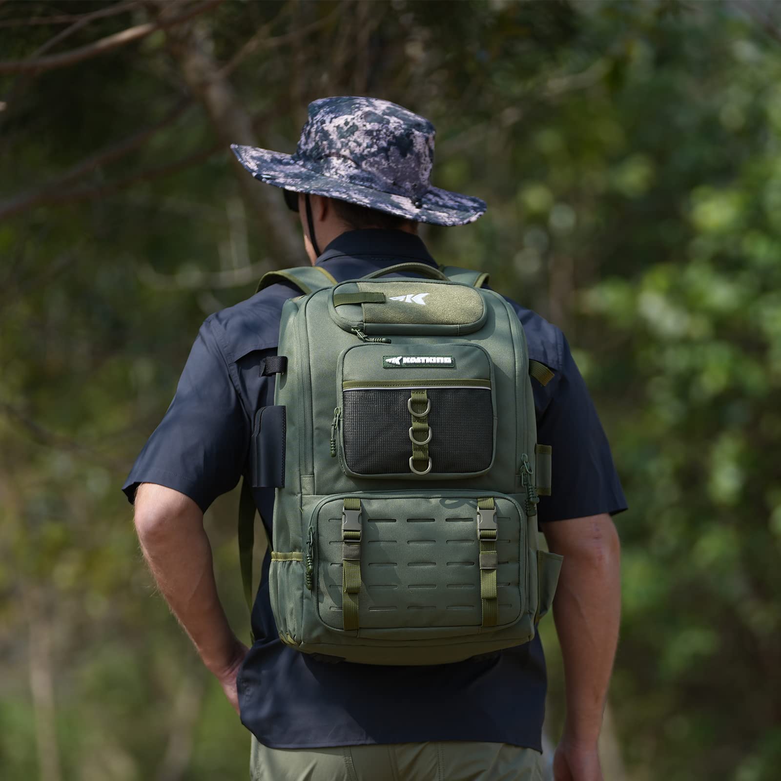 **KastKing Karryall 40L Fishing Tackle Backpack with Rod Holders & 4 Tackle Boxes - Waterproof Fishing Gear Storage for Bass, Trout, Saltwater Fishing - Perfect for Shore, Boat & Kayak Anglers**