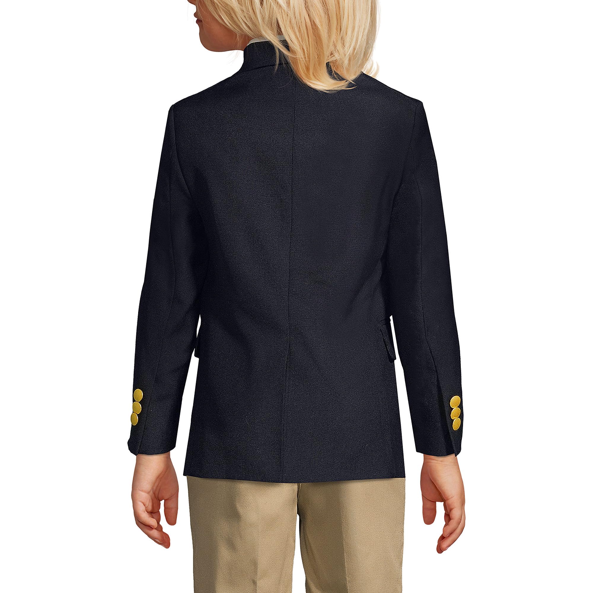 Lands' End Boys' Hopsack Blazer for School Uniforms | Classic Fit, Durable & Comfortable | Perfect for School, Dress Codes & Formal Occasions