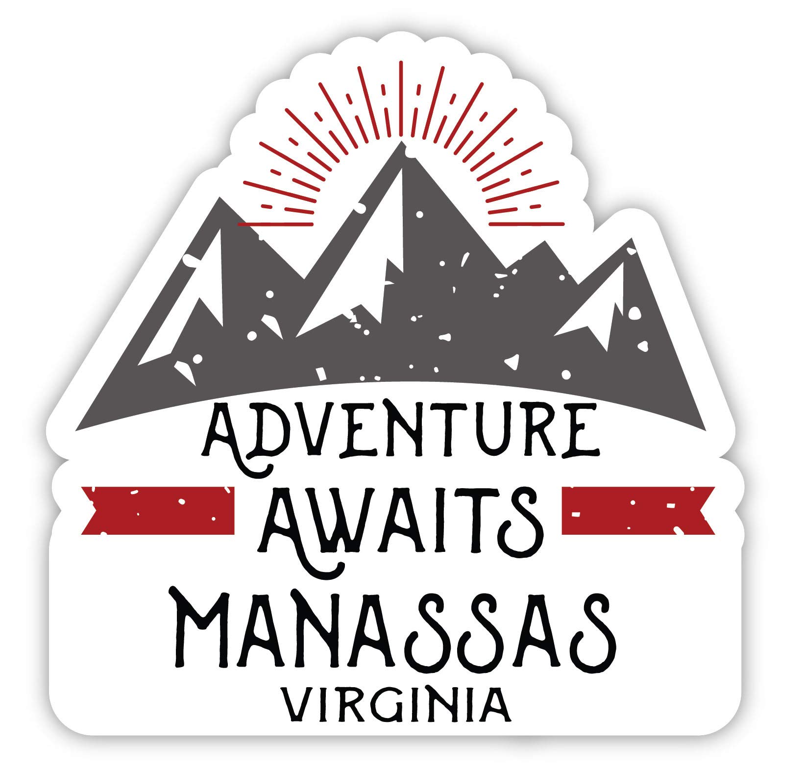 Virginia Souvenir Fridge Magnet - 4-Inch Manassas Adventure Awaits Design | Perfect for Travel Gifts & Home Decor