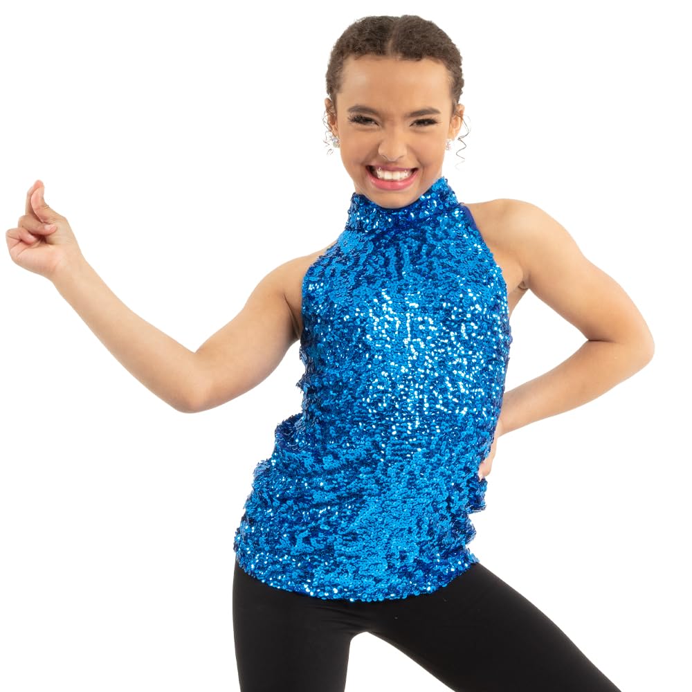 Sparkly Sequin Tank Tunic Dress for Girls - Glittery Party Outfit | Perfect for Birthday Celebrations, Dance Performances & Special Occasions