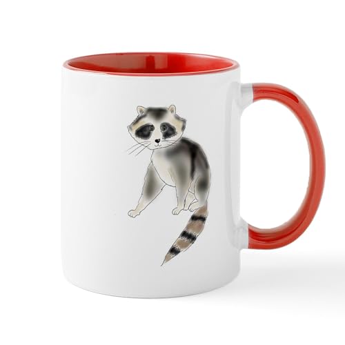 White/Red Inside - Raccoon Mug