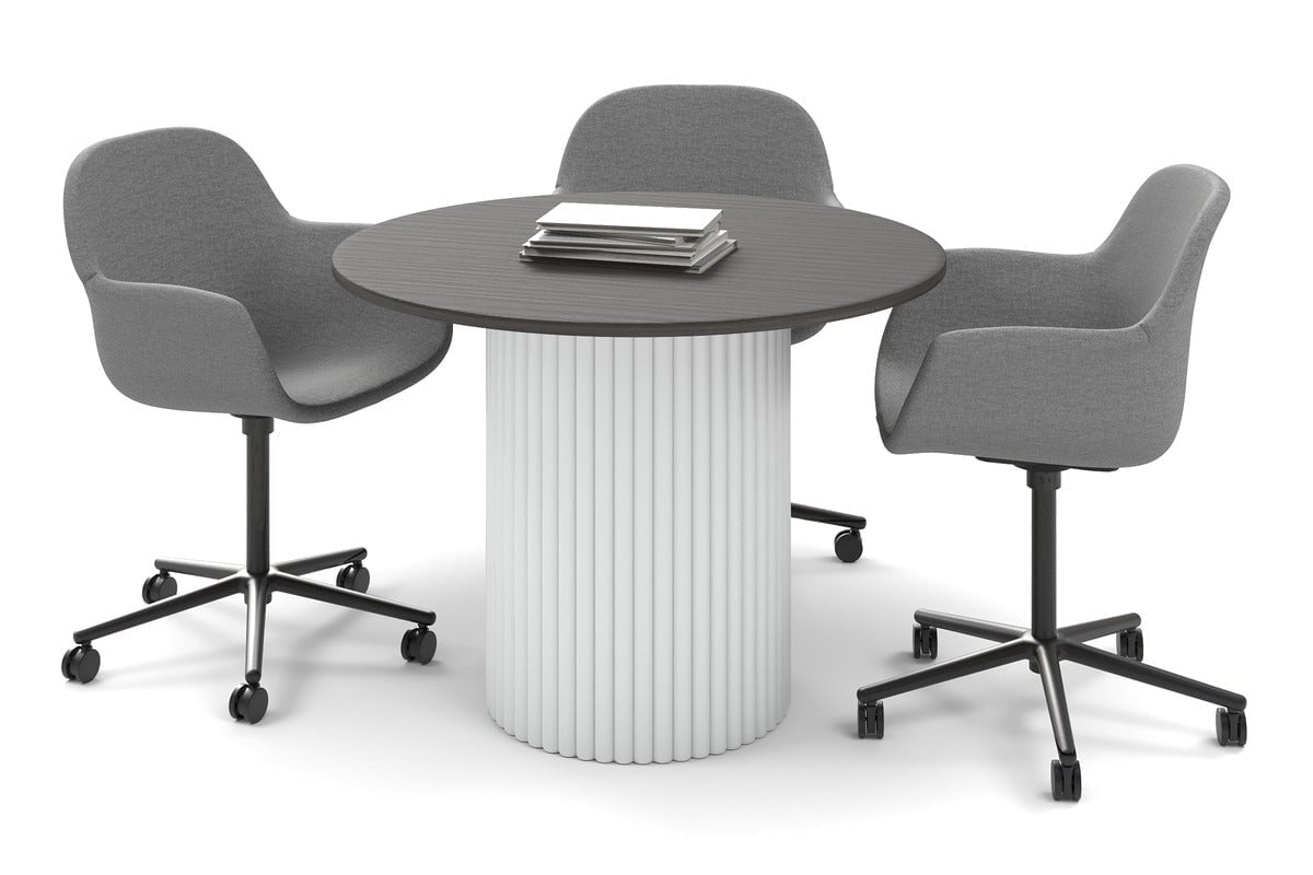 Baobab Circular Base Meeting Round Table - 31.5 Inch (800mm) Dining Table for Conference Rooms, Offices & Home Use