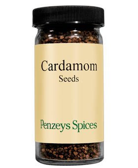 Premium Whole Cardamom Seeds by Penzeys Spices - 2.8 oz (1/2 Cup) Glass Jar - Pack of 1 - Perfect for Baking, Chai Tea & Indian Cuisine