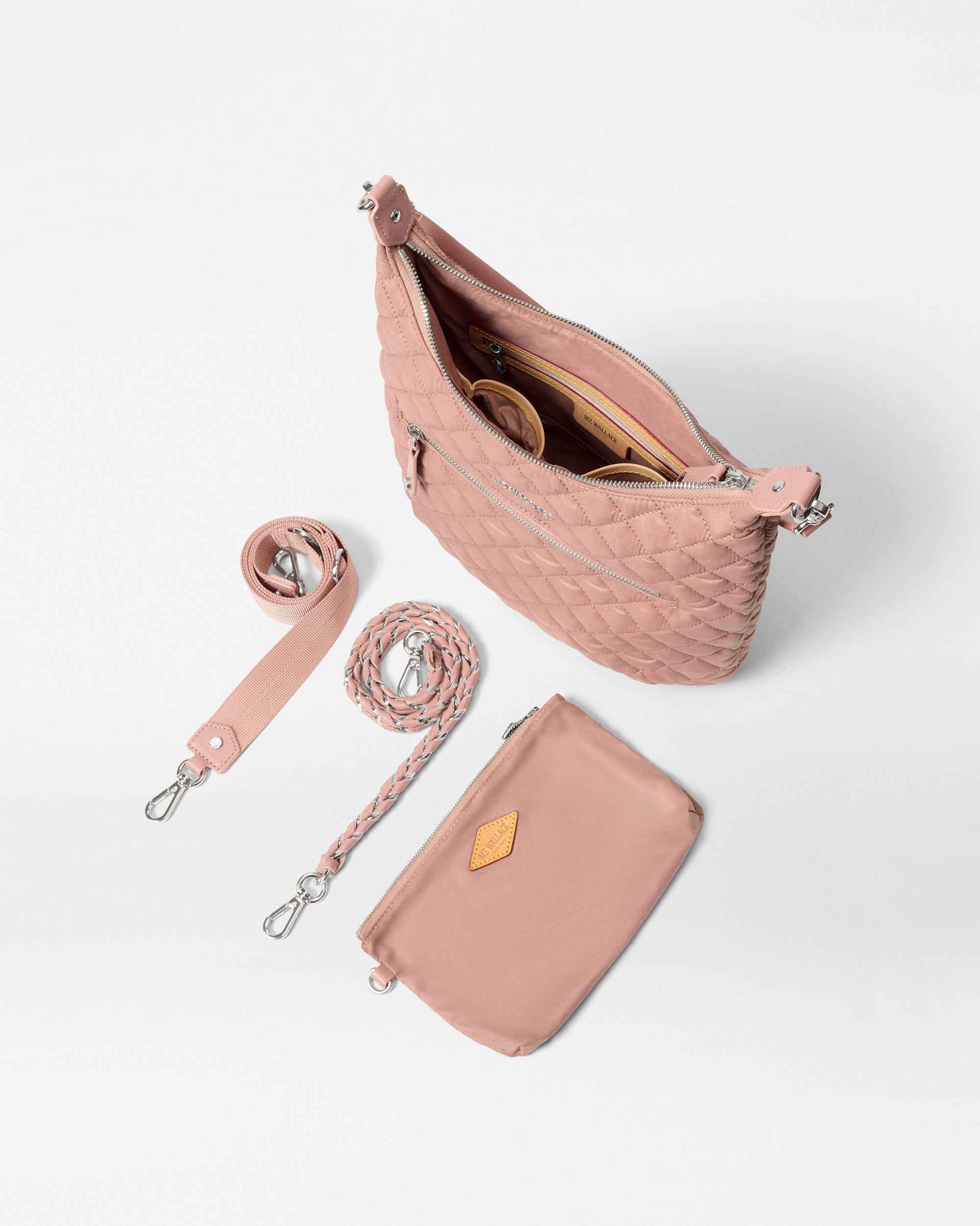 Dusty Rose Crosby Sienna Crossbody Bag - Stylish & Trendy Women's Handbag for Everyday Use, Work & Travel