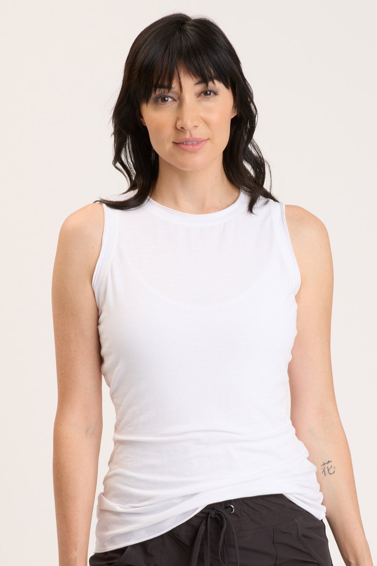 Tasha Tank Top for Women - Soft White Cotton Casual Shirt - Perfect for Summer, Yoga, and Everyday Wear