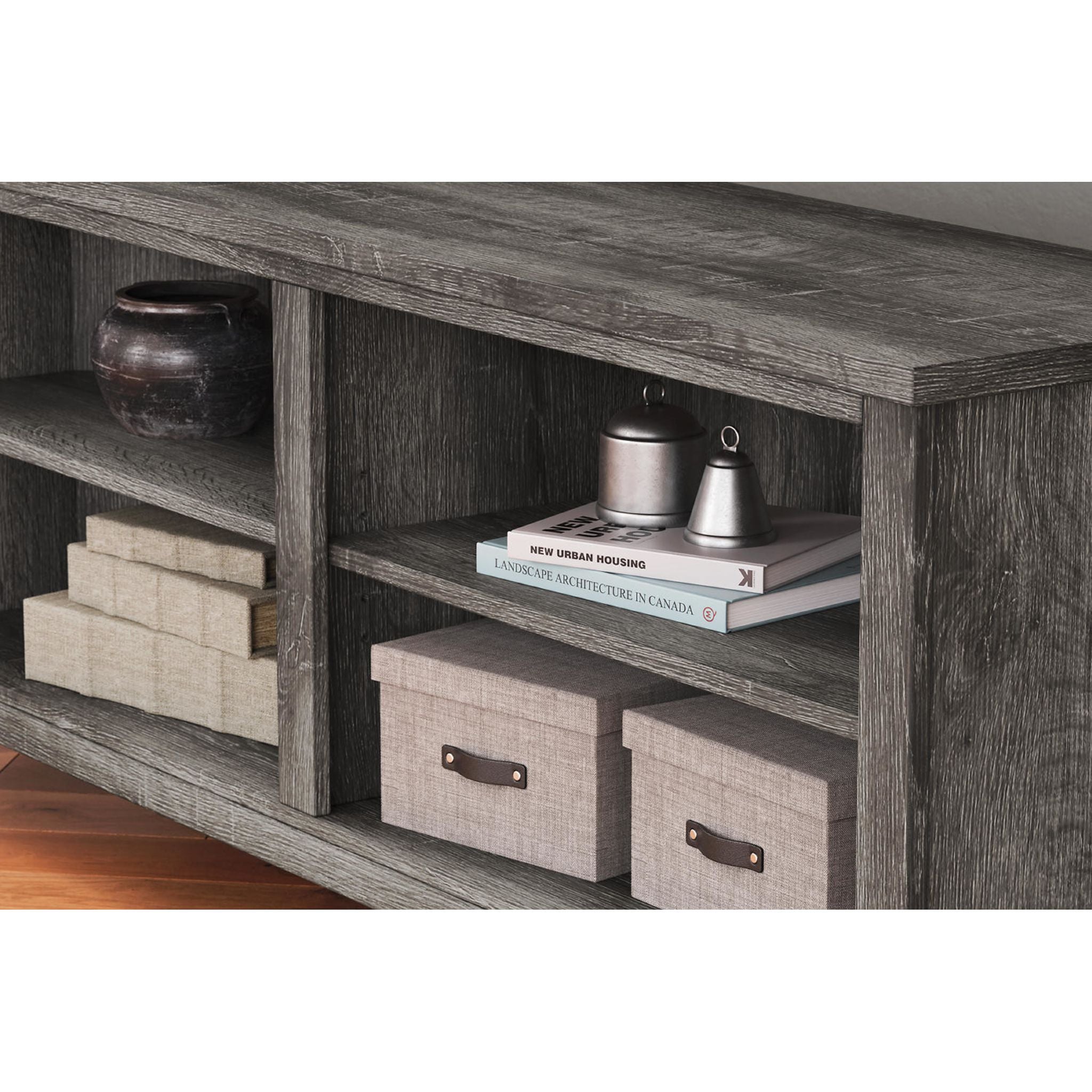 Arlenbry Modern TV Stand with Storage - 60 Inch Entertainment Center in Gray | Perfect for Living Room, Bedroom & Home Theater Setup