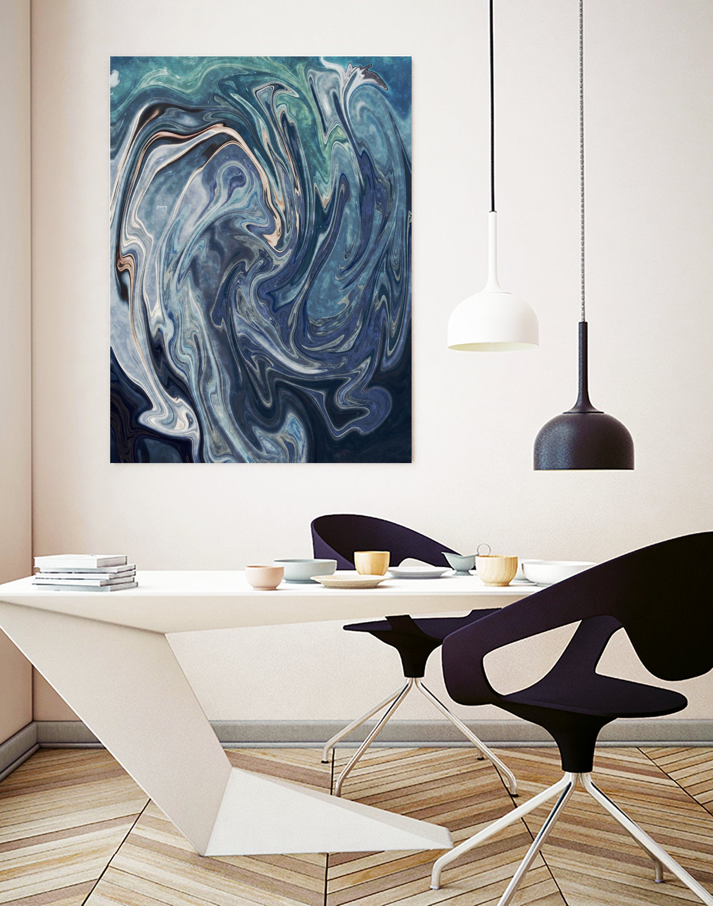 Abstract Marble Painting Wall Art - Modern Canvas Print for Home & Office Decor | Perfect for Living Room, Bedroom, or Gift