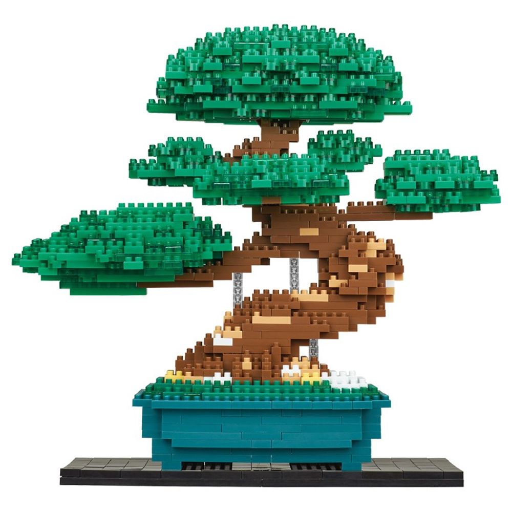 Nanoblock Bonsai Matsu NB039 - Miniature Building Blocks Kit for DIY Japanese Pine Tree - Perfect for Home Decor, Office Desk & Gift Giving