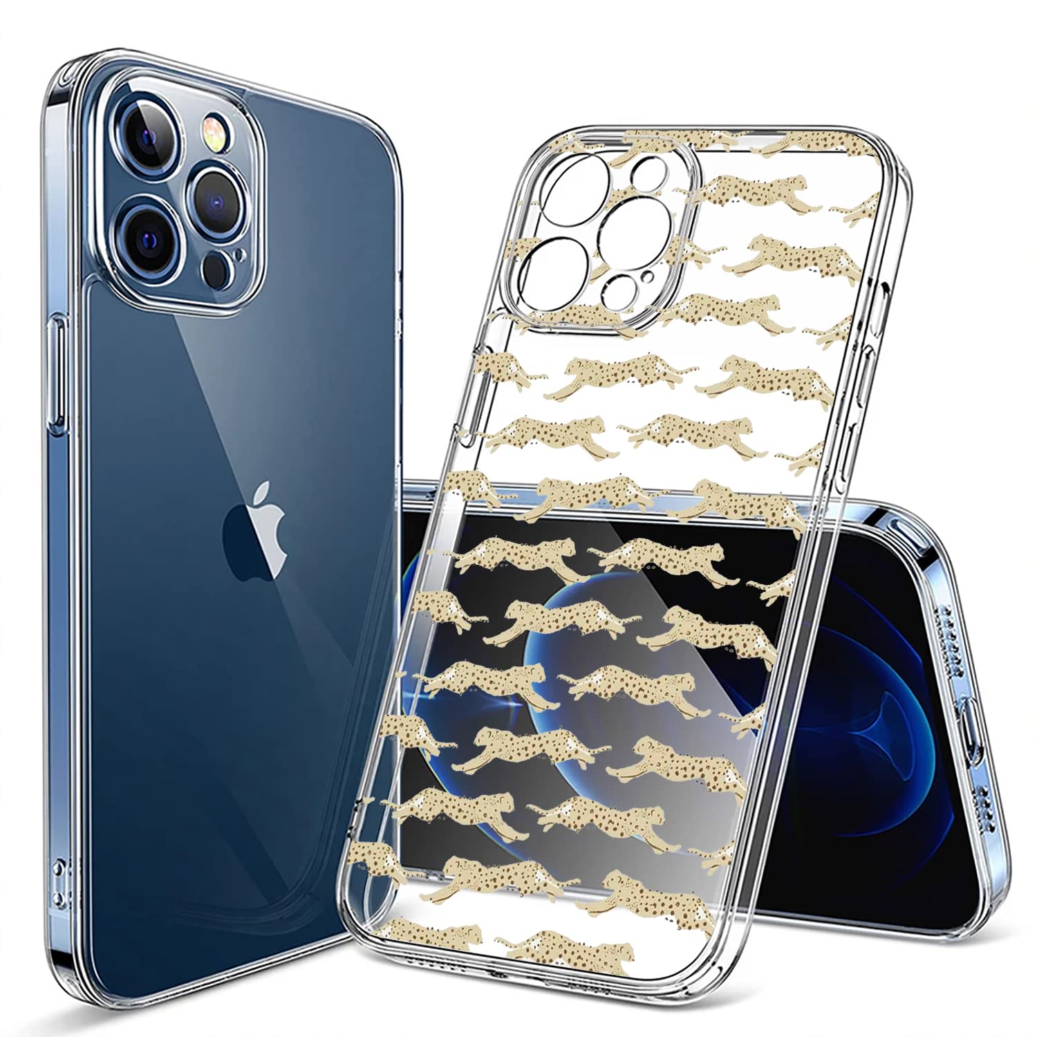 Clear Shockproof Protective iPhone 13 Pro Max Case with Aesthetic Leopard Design - Compatible for Men, Women, Boys & Girls - Perfect for Everyday Use, Travel & Outdoor Activities