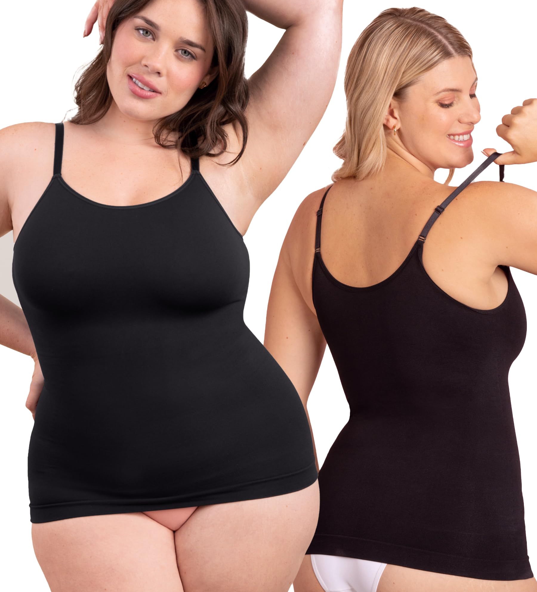 Shapermint Women's Shapewear Camisole - Scoop Neck Tummy Control Cami Top for Slimming & Smoothing | Perfect for Layering, Office Wear & Everyday Comfort