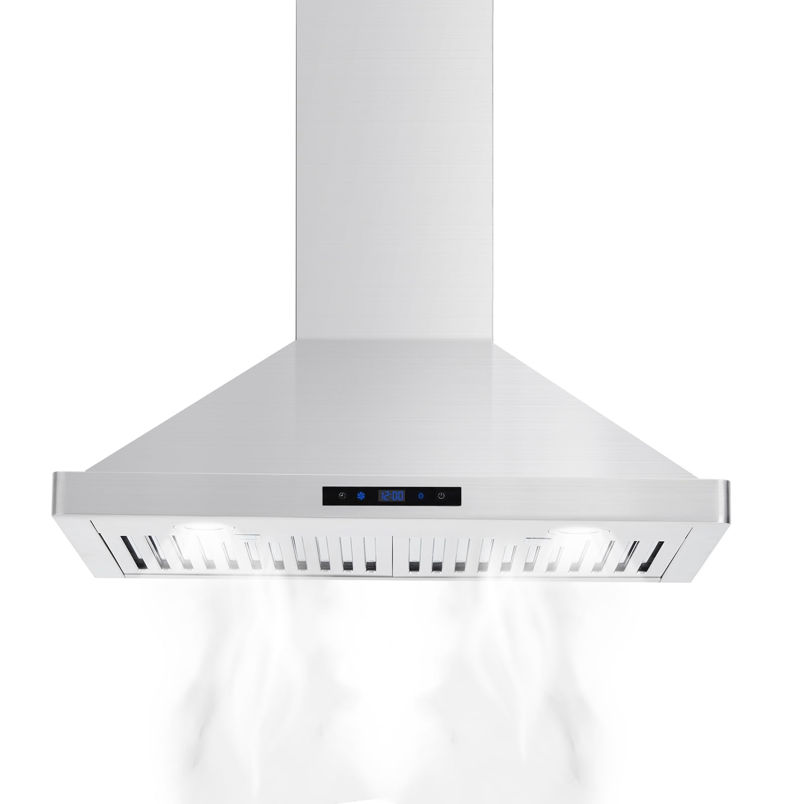 GARVEE 30 Inch Stainless Steel Range Hood with Ducted Ventilation & Timer - Powerful Kitchen Exhaust Fan for Smoke & Odor Removal - Perfect for Home Cooking & Commercial Kitchens