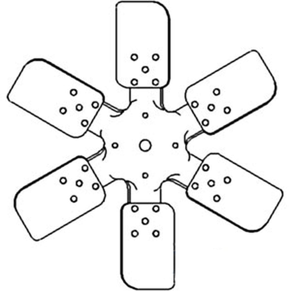 Compatible with Ford New Holland Tractor Pusher 6 Blade Fan Part No: A-JE8600A - Replacement Cooling Fan for Tractor Maintenance & Repair