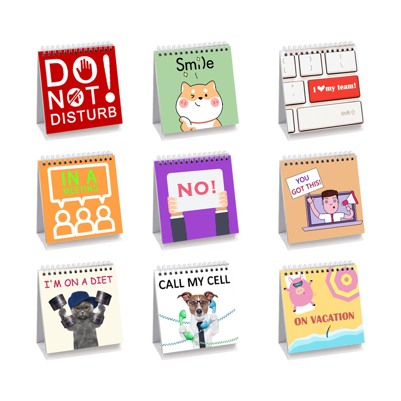 Funny Office Desk Sign with 30 Flip-Over Messages - Perfect Gift for Colleagues, Mother's Day, Father's Day & Christmas - 4.7