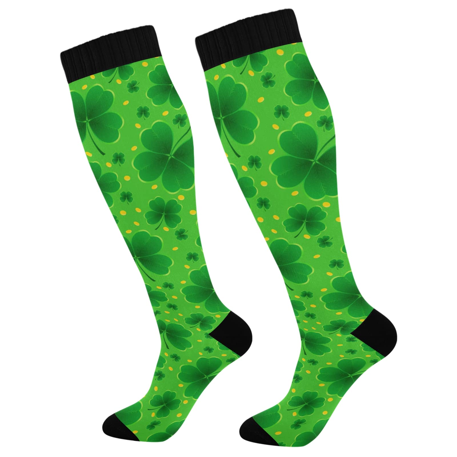 ODAWA Holiday Hearts Compression Socks for Women & Men - Breathable Knee High Support Socks for Sports, Hiking, Running & Travel - Perfect for Nurses, Athletes & Long Flights