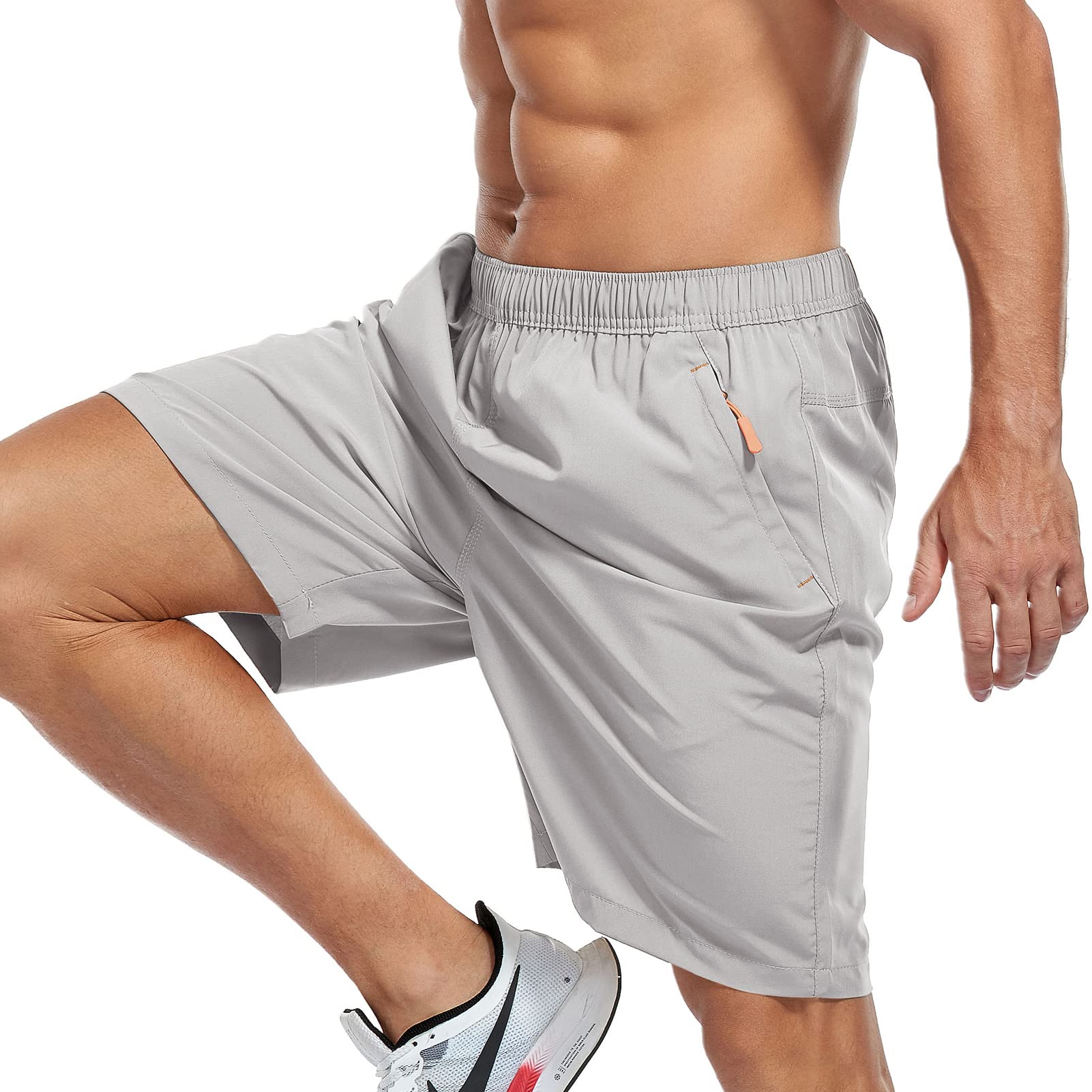 SPOSULEI Men's Quick-Dry Water Resistant Hiking Shorts - Lightweight Athletic Outdoor Shorts with Zipper Pockets for Running, Camping & Travel
