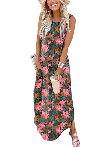 Floral Green Pink