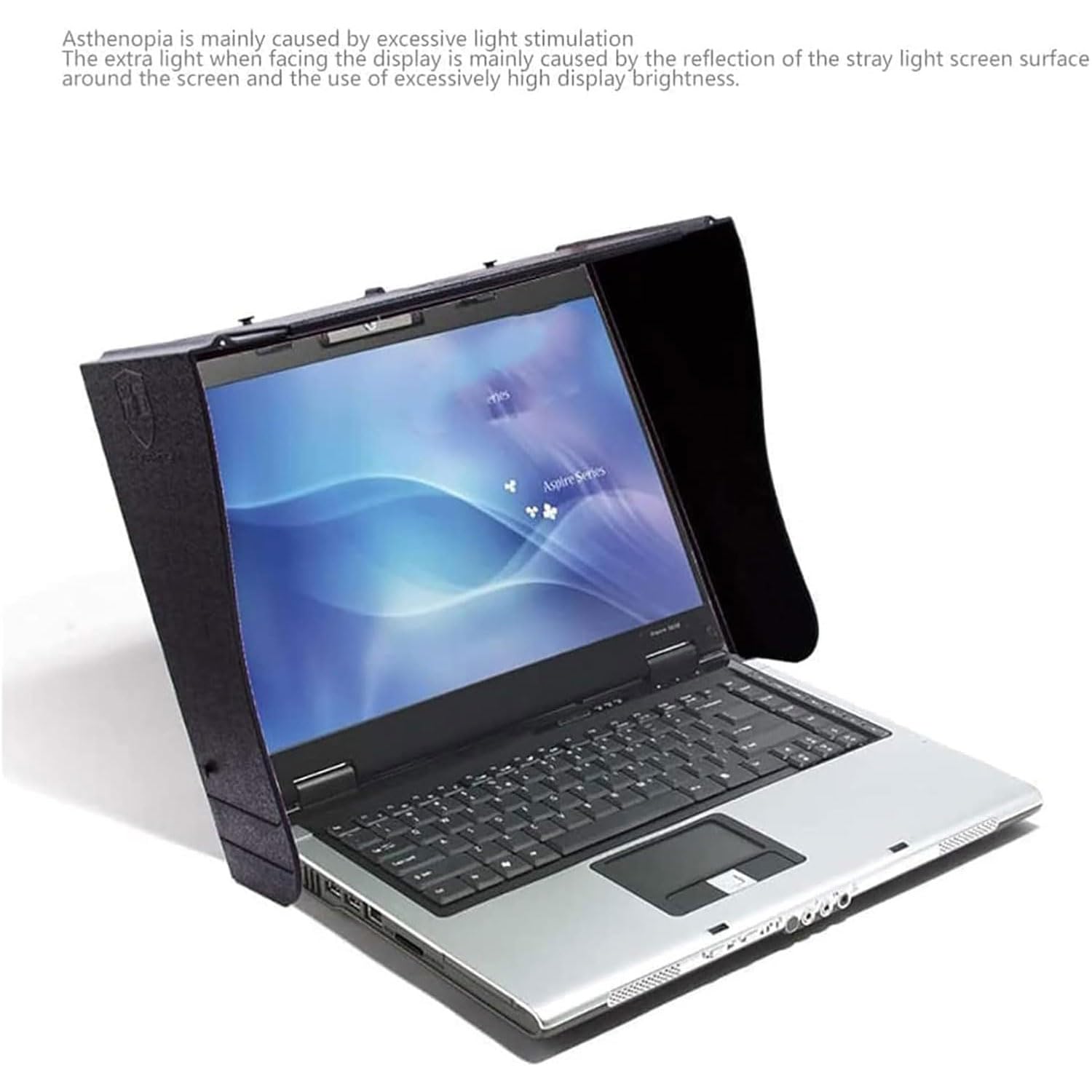 17-27 Inch Monitor Sunshade with Fixed Band - Foldable Anti-Glare & Dustproof Laptop Screen Cover for 17-27