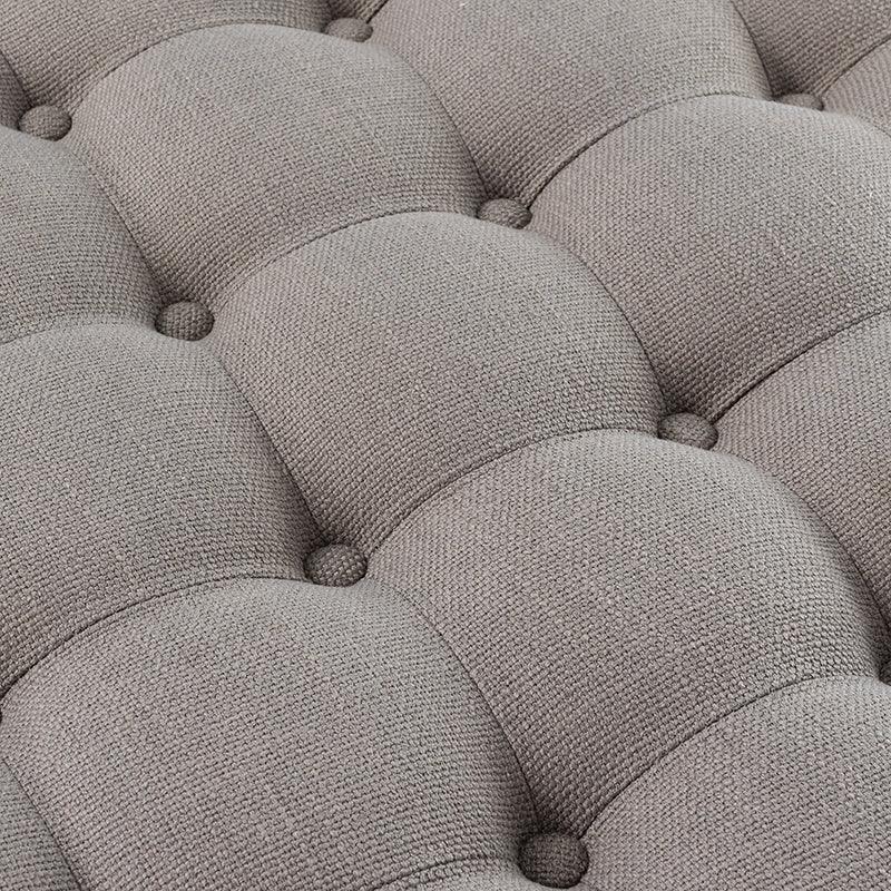 Danilynn Tufted Round Cocktail Ottoman Coffee Table - Stylish Footrest & Side Table for Living Room, Bedroom & Lounge Areas