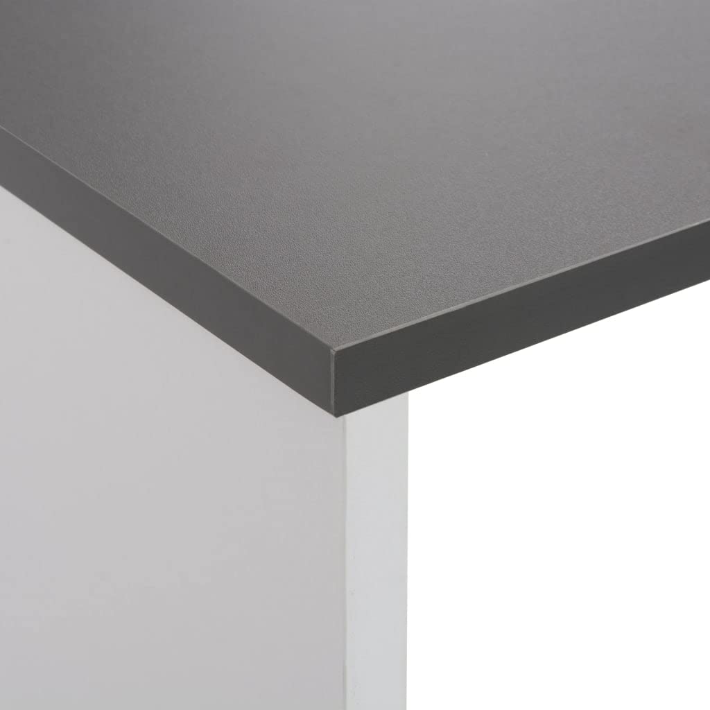 Modern Bar Table Set with 2 Interchangeable Tops (White & Gray) - 51.18