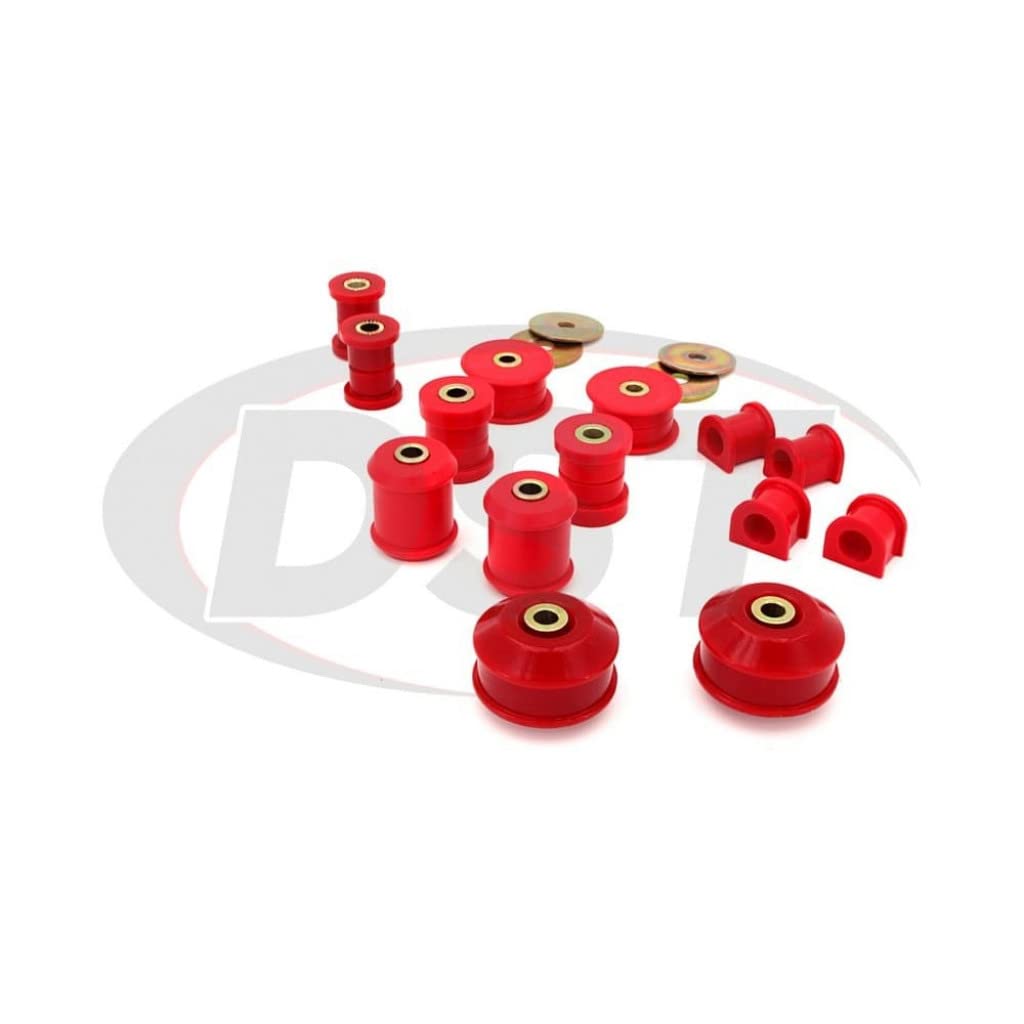 Energy Suspension Hyper-Flex Master Bushing Kit (Red) for 2003-2005 Mitsubishi Lancer | 5.18115R | Improve Handling & Reduce Vibration for Street & Track Performance
