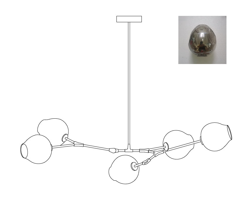 Modern Bifurcation Bubble Chandeliers - Elegant Crystal Glass Ceiling Light Fixture for Dining Room, Living Room & Bedroom Decor