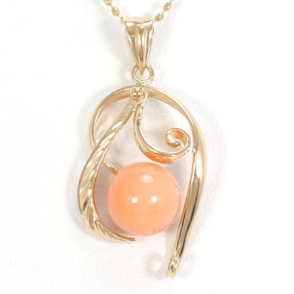 18K Yellow Gold Coral Necklace for Women - Elegant Handmade Jewelry Gift for Birthday, Anniversary & Special Occasions