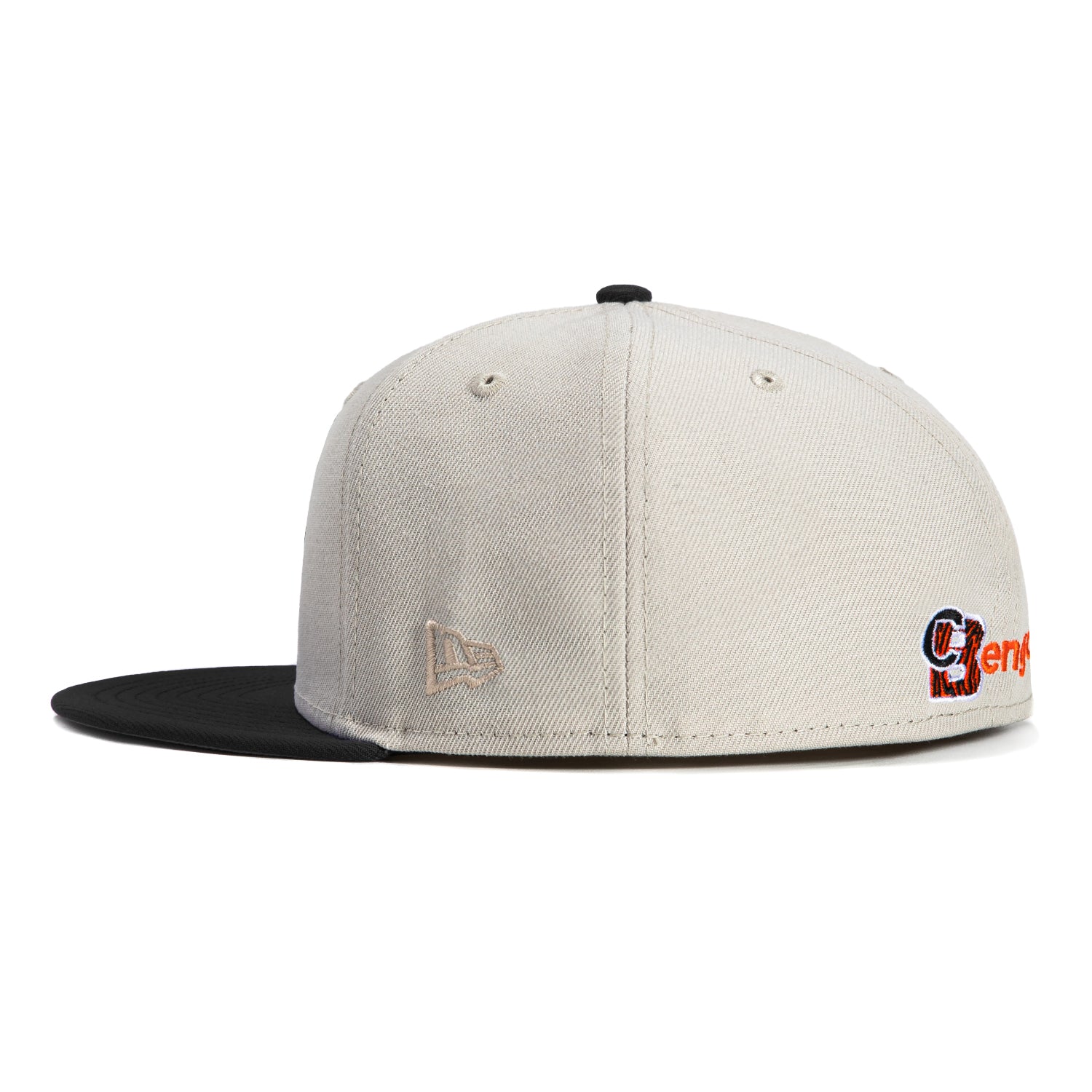 New Era 59Fifty Cincinnati Bengals Logo Patch Snapback Hat - Black Stone Dome Cap for Men & Women - Perfect for NFL Games, Streetwear & Sports Fan Fashion