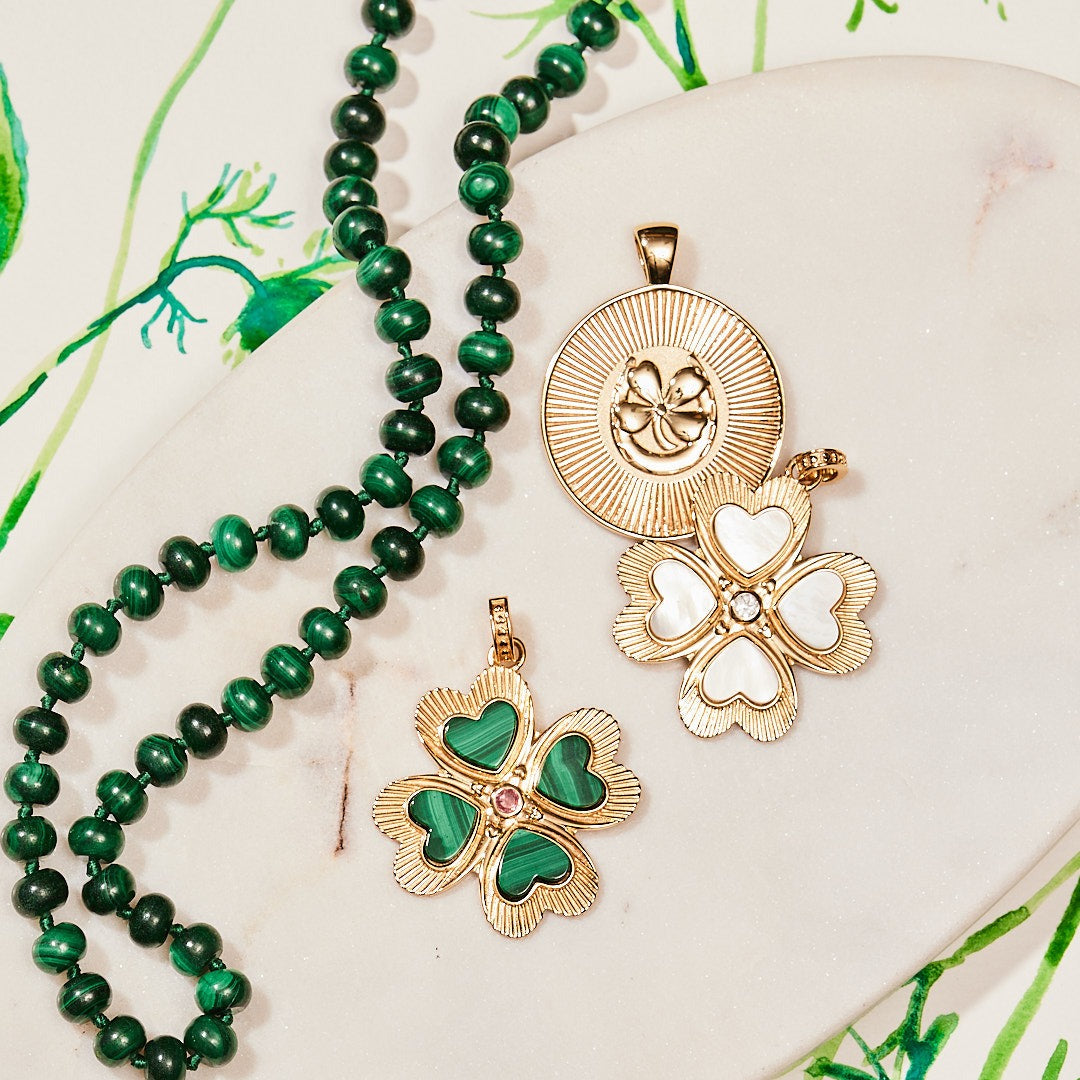 Jane Win Malachite Beaded Necklace - Elegant Green Stone Jewelry for Women | Perfect for Parties, Weddings & Everyday Wear