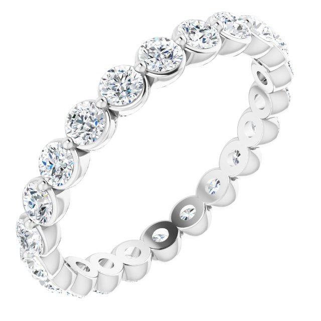 1.32 Carat Round Diamond Eternity Band - Delicate Wedding Ring for Women - Perfect for Anniversaries, Engagements & Special Occasions