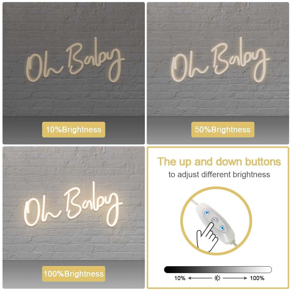 DIVATLA Oh Baby Neon Sign - 24