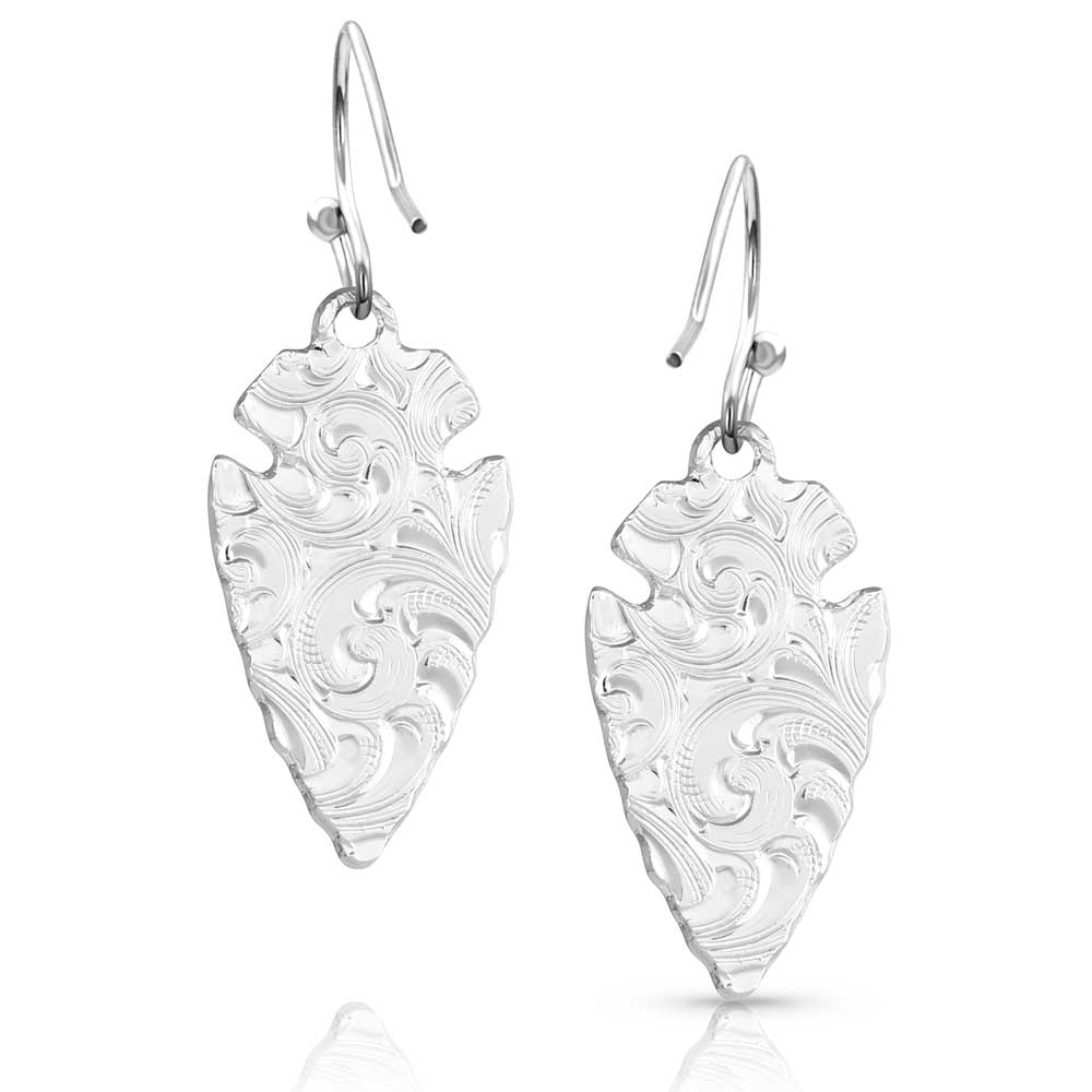 Handmade Chiseled Arrowhead Earrings for Women - Sterling Silver Tribal Jewelry - Perfect for Boho, Festival, and Everyday Wear
