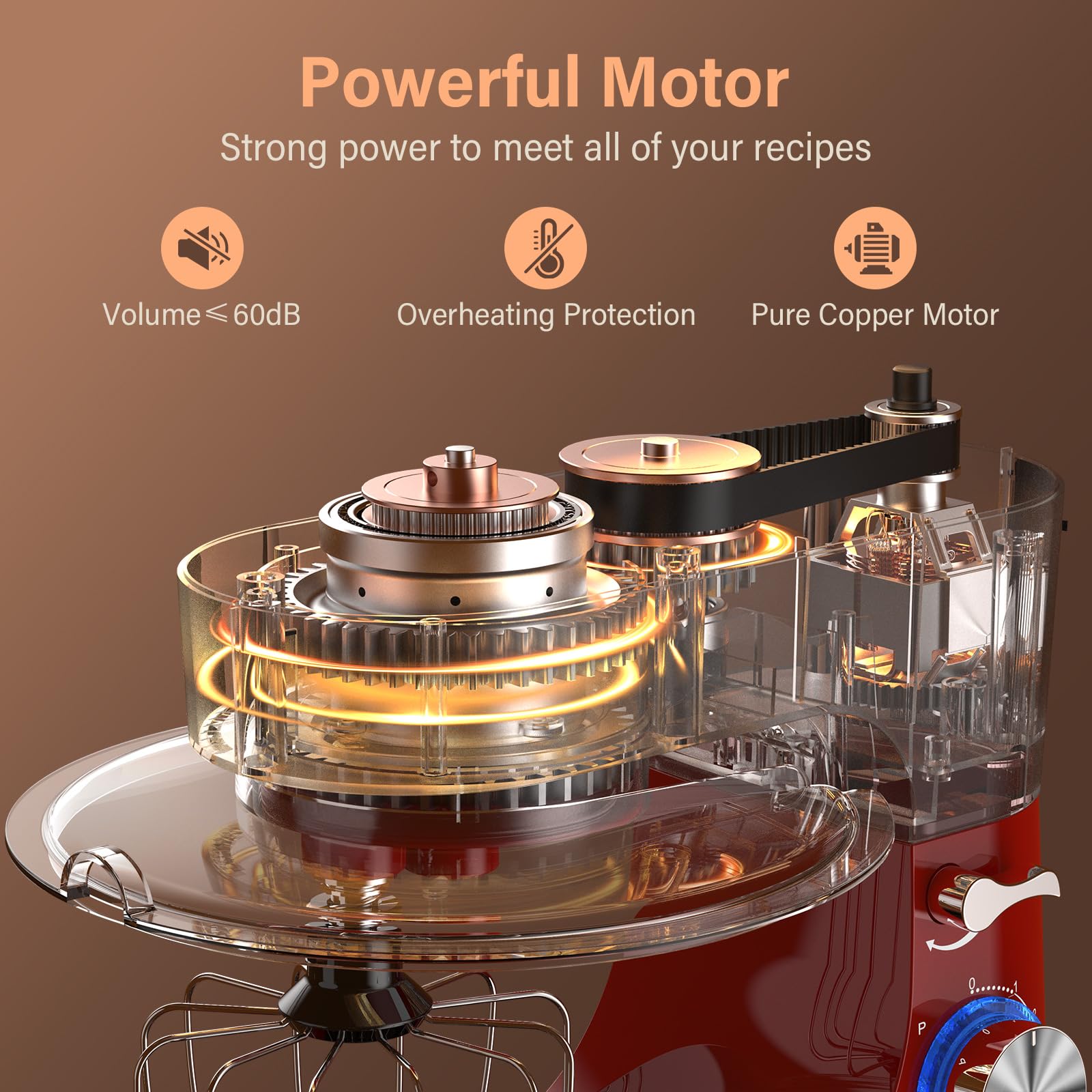 **5.5QT Stand Mixer - 10-Speed Tilt-Head Electric Kitchen Mixer with Bowl, Dough Hook, Whisk & Beater - Perfect for Baking Cakes, Cookies & Dough - Ideal for Home Bakers & Cooking Enthusiasts (Red)**
