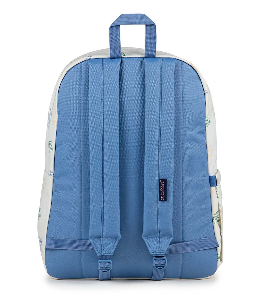 JanSport SuperBreak Plus Backpack - Lightweight Laptop Backpack for School & Travel, Durable Water-Resistant Design with Sunny Sketches Print | Perfect for College Students, Commuters & Outdoor Adventures