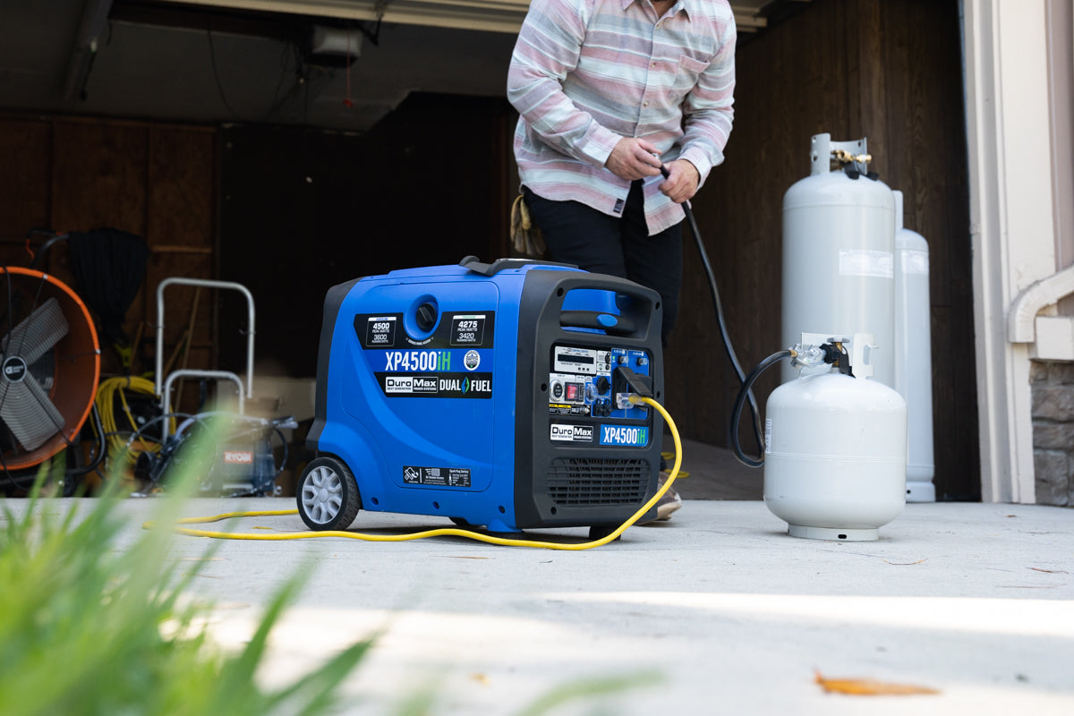4,500 Watt Dual Fuel Portable Inverter Generator with CO Alert - Reliable Power for Camping, RV Trips & Emergency Backup