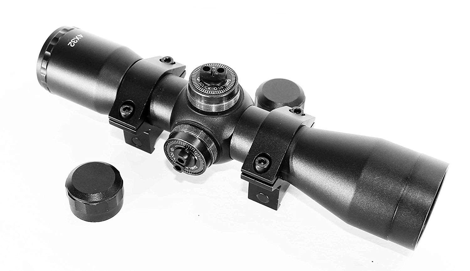 4x32 Tactical Paintball Scope with Picatinny/Weaver Mount - Aluminum Black Mildot Reticle for Woodsball & Paintballing | Perfect for Outdoor Games & Target Practice