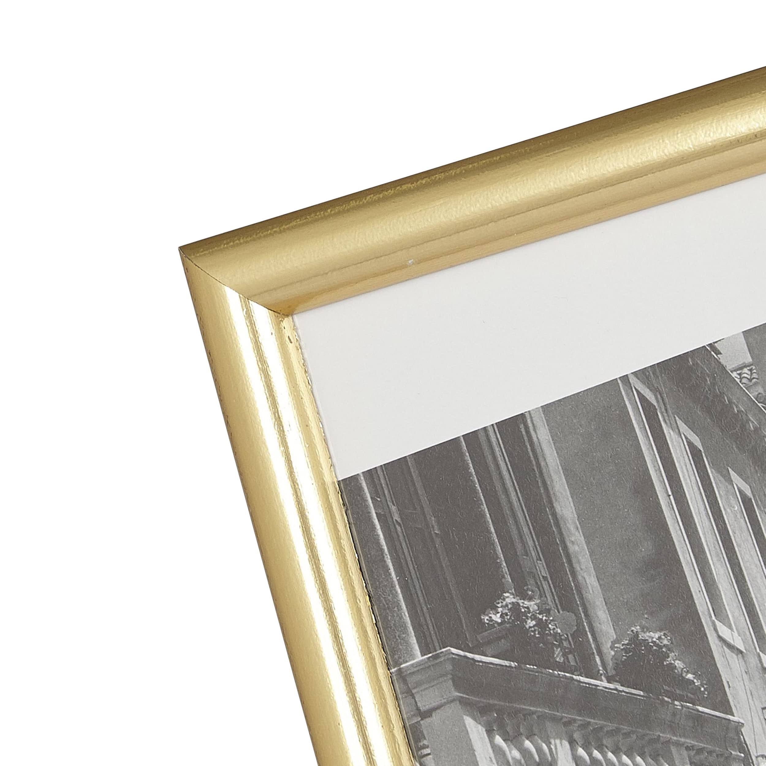 Hampton Frames BACKLOADER Poster Certificate Photo Frame - Plexi Glass with Gold Trim - A4 Size (BLR2130GLD) - Perfect for Offices, Classrooms & Home Decor