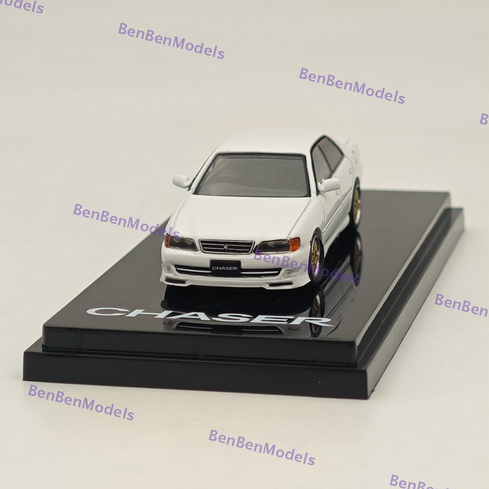 1/64 Scale Hobby Japan Toyota Chaser Tourer V (JZX100) 1998 JDM Style Diecast Model Car HJ644072W White - Perfect for Collectors, Display, and Racing Enthusiasts