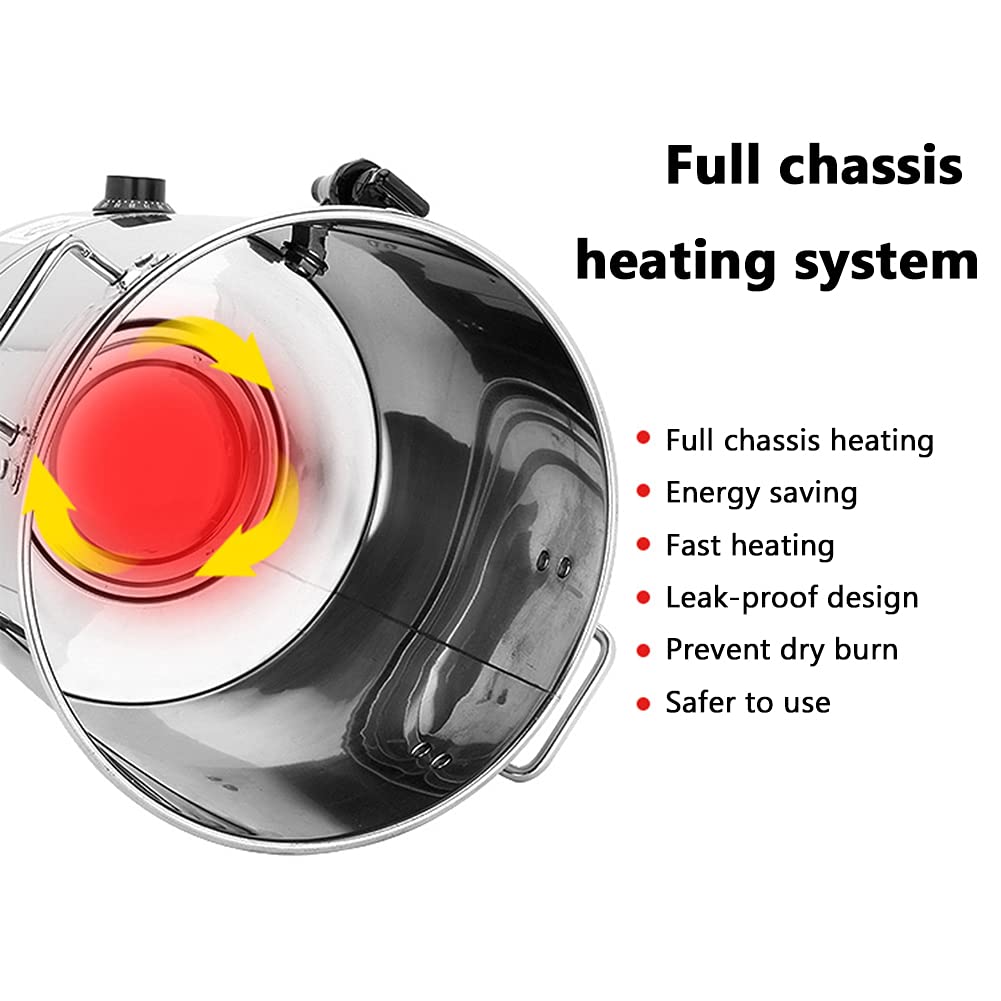 58L Stainless Steel Electric Boiling Water Bucket - Large Capacity Commercial Automatic Heat Preservation Soup Warmer for Restaurants, Offices, Coffee Shops, Buffalo Milk, Tea & Dessert Wine - Perfect for Catering, Buffets & Beverage Service