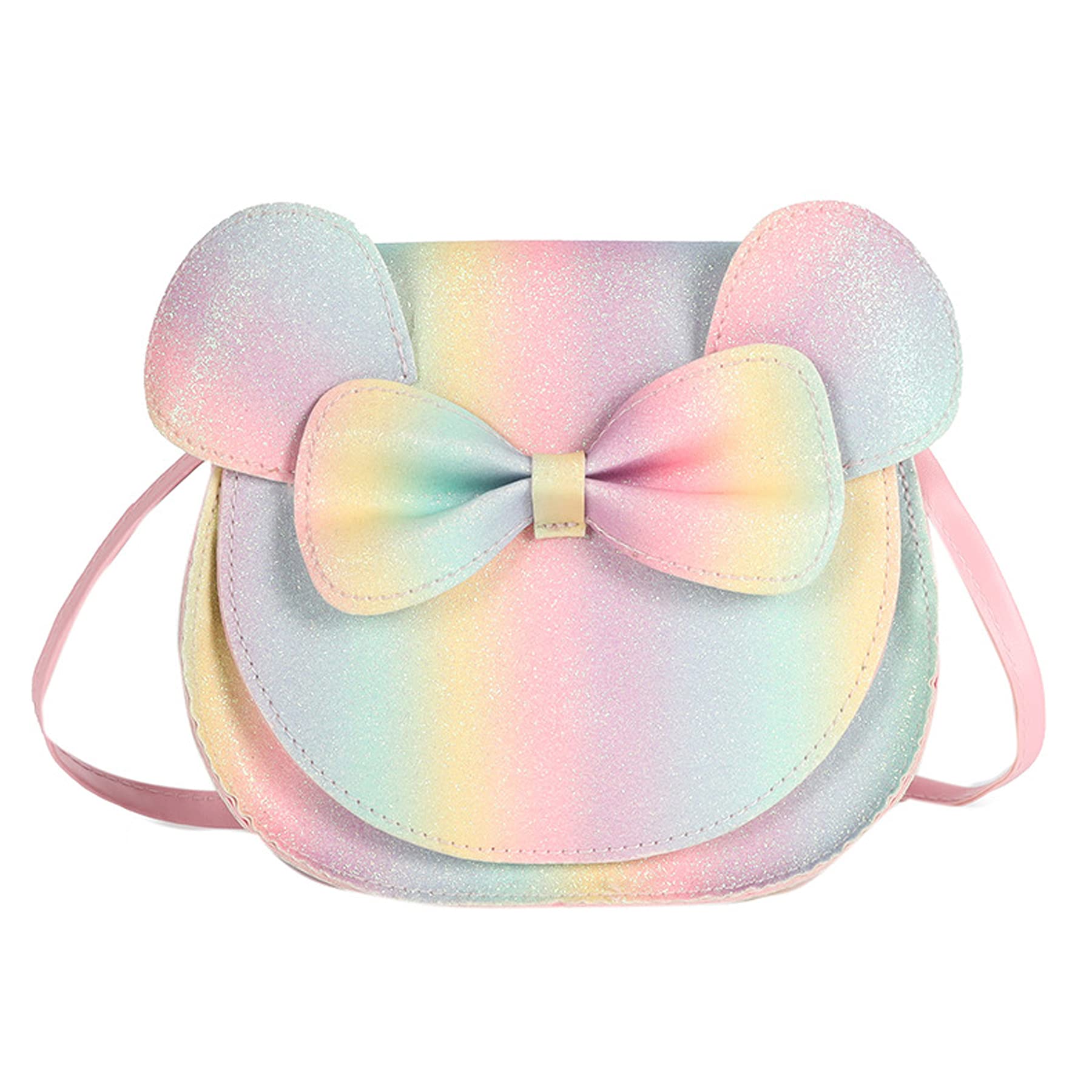 Bolley Joss Crossbody Purse - Cute Bowknot Shoulder Bag for Little Girls with Cartoon Mouse Ears | Perfect for School, Parties & Daily Use