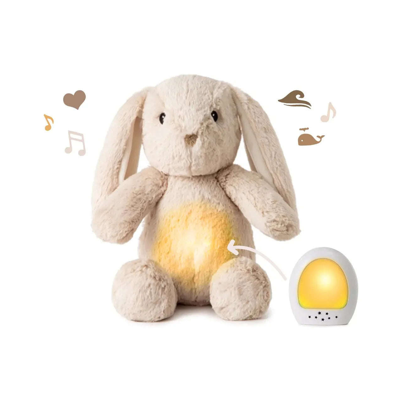 Billy Bunny Nightlight Soft Toy - Cute LED Plush Bunny for Kids' Bedroom, Nursery & Sleep Comfort | Perfect Baby Shower Gift & Children's Night Light