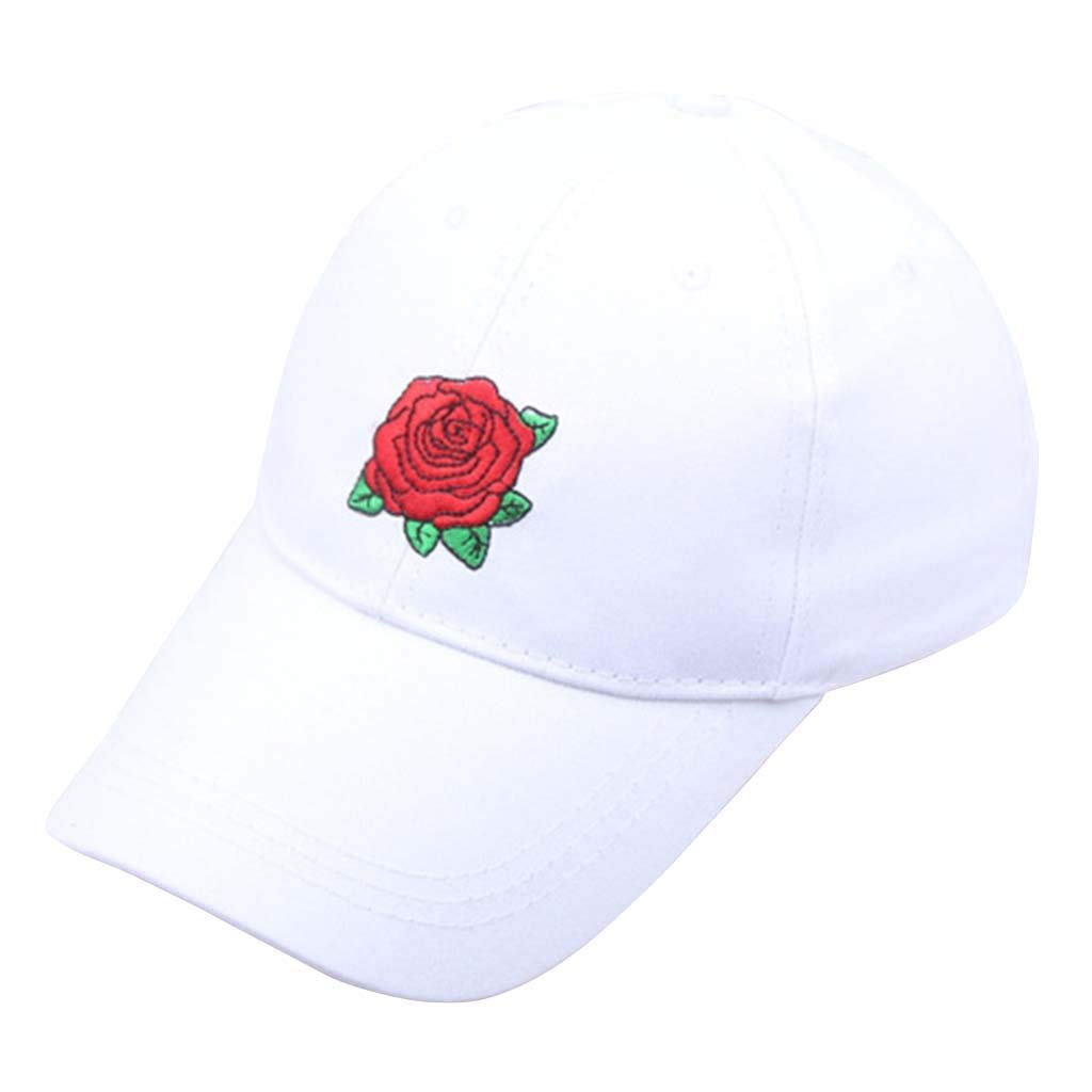 Women's Floral Embroidered Baseball Cap - Beach & Outdoor Fashion